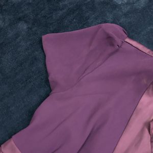 Purple Solid Dress