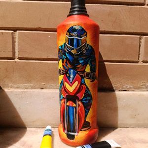 Aesthetic Motorcycle Bottle Art