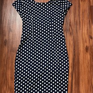 White Polk Dotted Dress