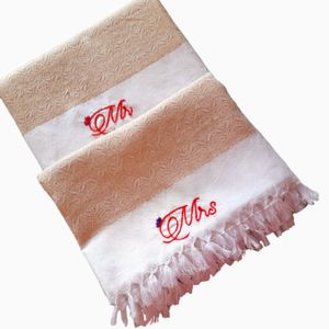 King Size Couple Embroidery Towel Set