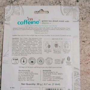 MCaffeine Green Tea Sheet Mask With Vitamin C