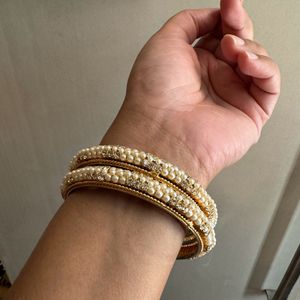 Pearl Bangles Set Of 2