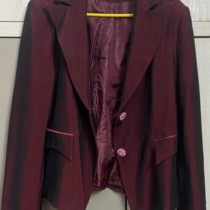 Wine Color Blazer