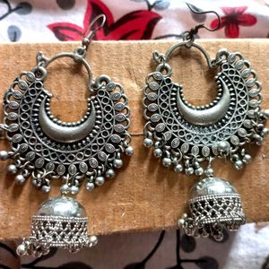 Shimmering Oxidized Unique Earrings