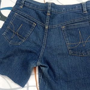 Denim jeans shorts dark blue