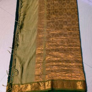 Multi colour cotton pure Gadwal saree