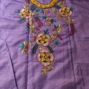 2 Light Purple Kurta Front Fabric