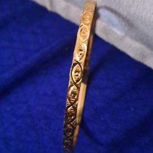 Gold Plated Thin Bangles - 4 Nos