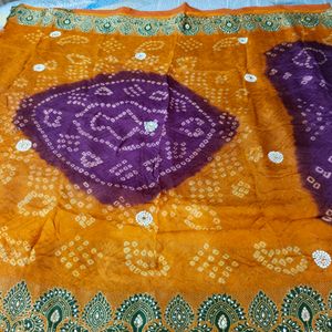 Bandhani Sari With Blouse