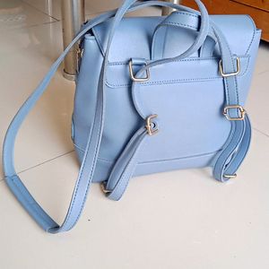 Backpack Cum Handbag In Pretty Pastel Blue Colou