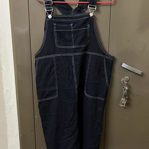 Black Denim Dungaree