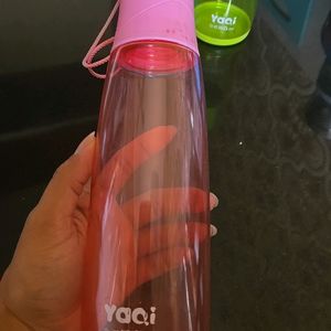 Set Of 3 Water Bottles - Pink, Blue & Green