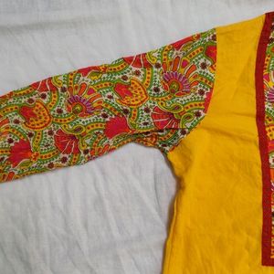 Yellow Short Kurti