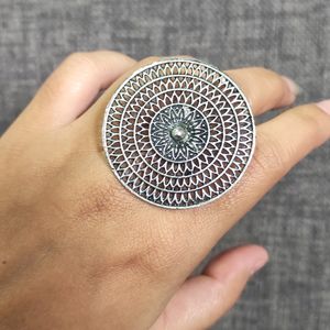 Silver Oxidized Ring