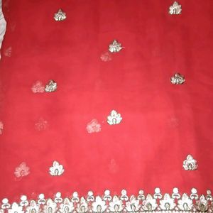 Red Tomato Saree For Festival, Wedding, Function