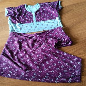 Top And Dhoti Style Nightwear