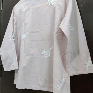 Cotton Pastel Pink Elegant Top