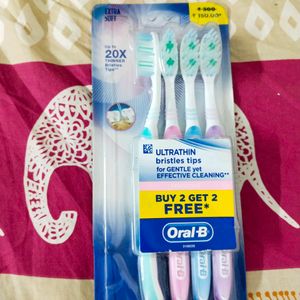 Oral-B Toothbrushes Pack Of 4