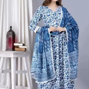 Women Pure Cotton Kurta Duppata Set