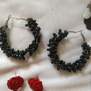 Oxidised Earrings Pair Of 3Set