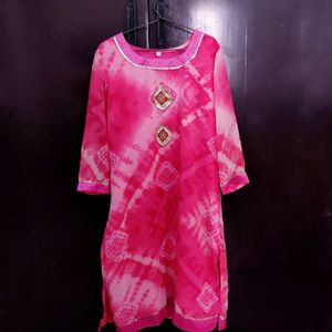 Gota Patti Bandhani Kurta