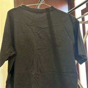 H&M Black Cotton Tshirt