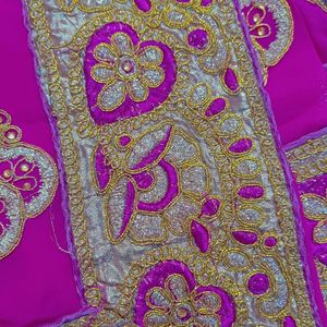 Golden Embroidery Saree