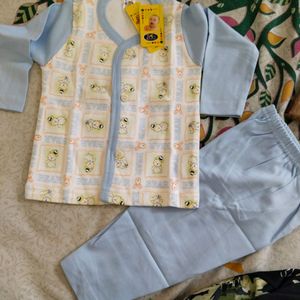 Combo Of 2 Organic Cotton Baba Set For Infants