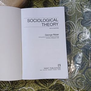 Sociological Theory By George Ritzer Fifth Edition