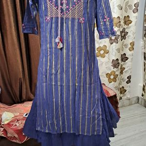 2 Piece Kurta - Navy Blue