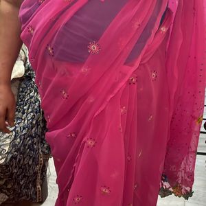 Pink Saree