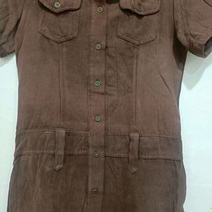 Brown Shirt Dress