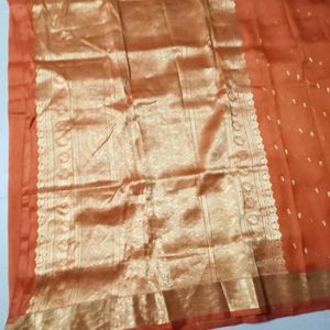 Orange Colour Pure Kanchi Pattu Saree