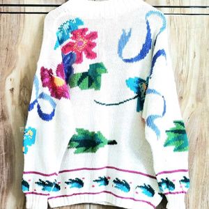 Offwhite Colorful Baggi Sweater Size-46