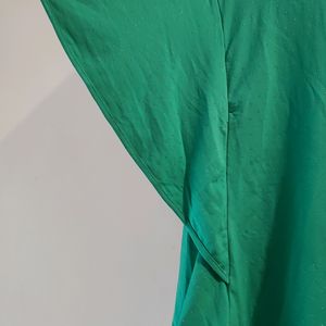 Sea Green Feather Sleeve Top XL
