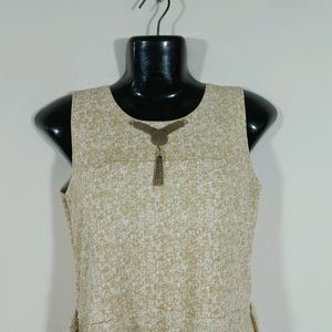 Beige Printed Dress (Women's)