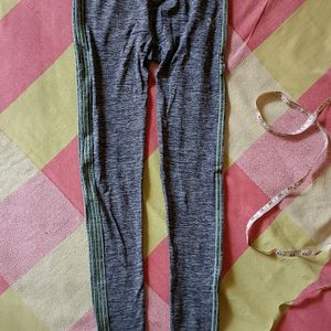 HRX Grey Active Wear Gym Leggings