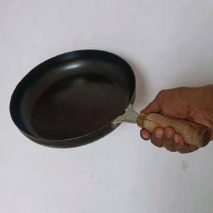 Iron fry Tawa With wood handle