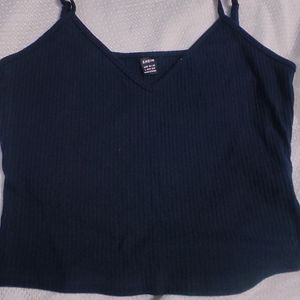 Shein Navy Blue Crop Top