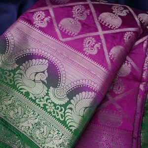 Banarsi Silk With More Design On It's Border