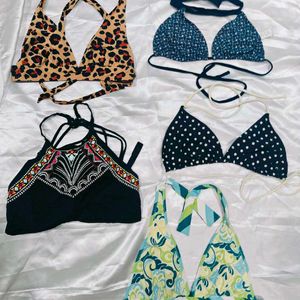 Combo Of Mix Size 25 Halterneck Bras