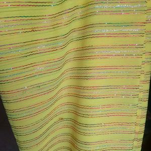 ⚜️ Shimmering Yel-LOVE Yellow Saree