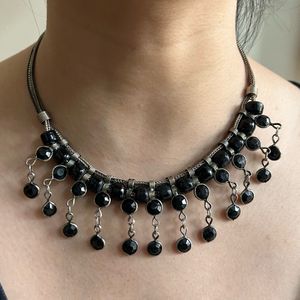 Black Beads Necklace