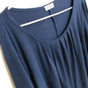 Iris Blue Long Sleeve Top