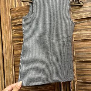 Striped Grey Tank Top