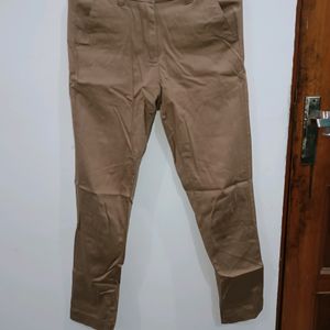 Formal Pants For Women's Wear Tan Colour