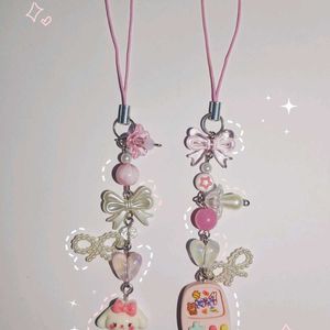 ₊˚⊹౨ cute pink phone charms ♡ ৎ ₊˚⊹