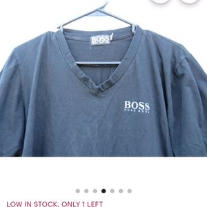 HUGO BOSS Navy Blue Men's Tshirt