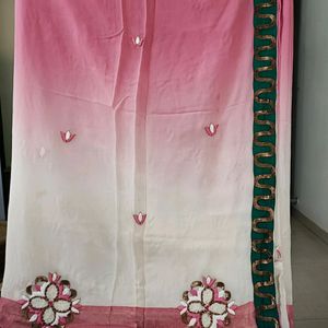 Pure Georgette Ombre Saree