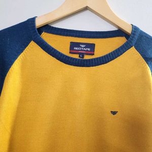 Red Tape Solid Mustard Blue  Pullover